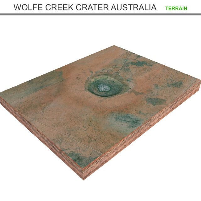 Wolfe Creek Crater Australia Terrain 3D 모델 .c4d .max .obj .3ds .fbx .stl .blend