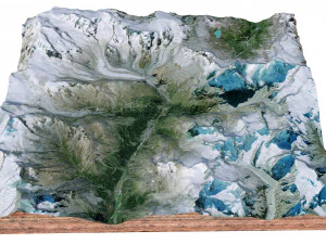 Zermatt Alps Switzerland Terrain 3D Model