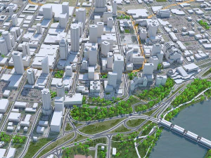 Edmonton city Canada 3D Model