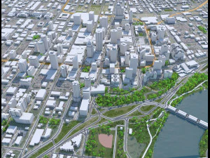 Edmonton city Canada 3D Model