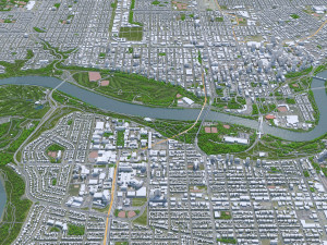 Edmonton city Canada 3D 模型