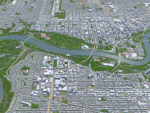 Edmonton city Canada 3D Model