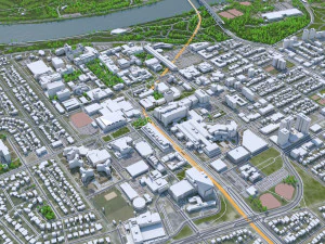 Edmonton city Canada 3D Model