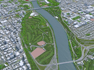 Edmonton city Canada 3D 模型