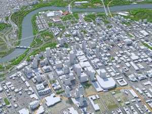 Edmonton city Canada 3D Model