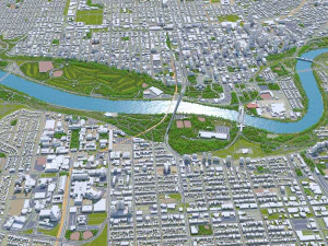 Edmonton city Canada 3D Model