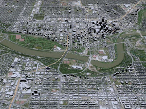 Edmonton city Canada 3D Model