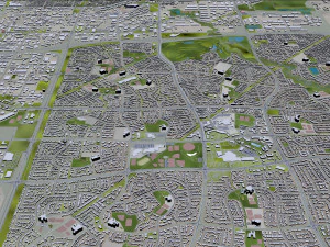Edmonton city Canada 3D Model