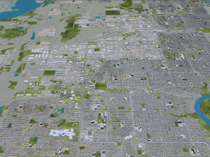 Edmonton city Canada 3D 模型