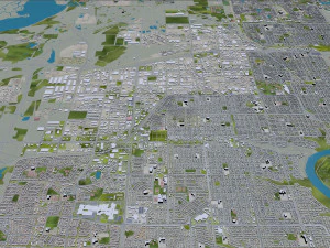 Edmonton city Canada 3D Model