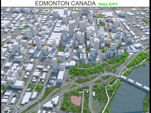 Edmonton city Canada 3D Модель