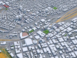 El Paso Texas city USA 60km 3D Model