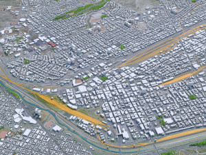 El Paso Texas city USA 60km Model 3D