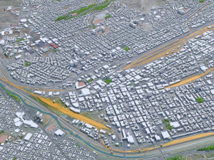 El Paso Texas city USA 60km 3D Model