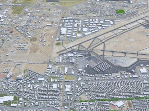 El Paso Texas city USA 60km 3D Model