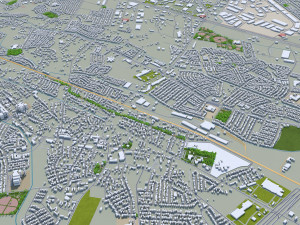 El Paso Texas city USA 60km Model 3D