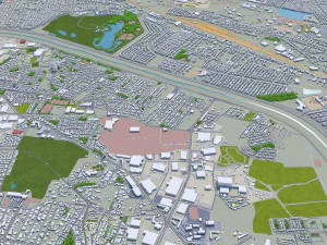 El Paso Texas city USA 60km 3D Model