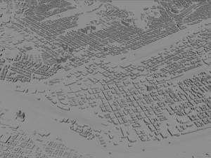 El Paso Texas city USA 60km 3D Model