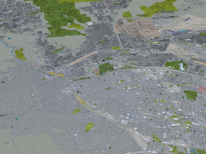 El Paso Texas city USA 60km Model 3D