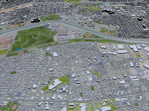 El Paso Texas city USA 60km Model 3D
