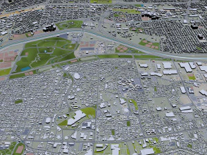 El Paso Texas city USA 60km 3D Model