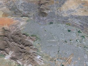 El Paso Texas city USA 60km Model 3D