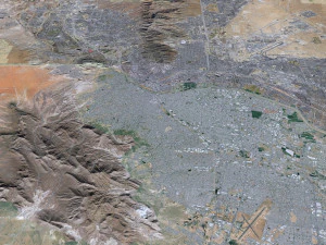 El Paso Texas city USA 60km 3D Model