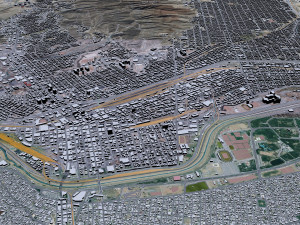 El Paso Texas city USA 60km Model 3D