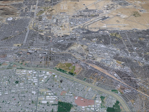 El Paso Texas city USA 60km Model 3D