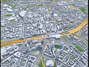 Essen city Germany 40km 3D Modell