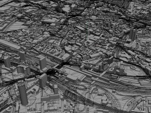 Essen city Germany 40km 3D Modell