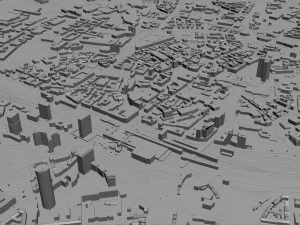 Essen city Germany 40km 3D Model