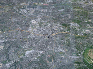 Essen city Germany 40km 3D Model