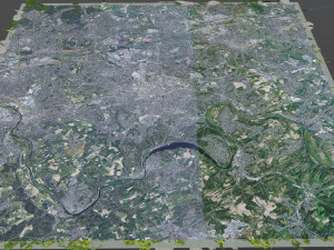 Essen city Germany 40km 3D Model