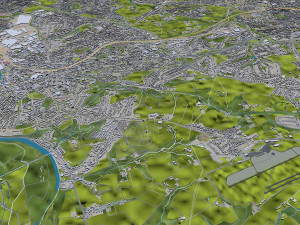 Essen city Germany 40km 3D Modell