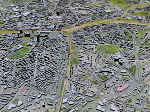 Essen city Germany 40km 3D Modell