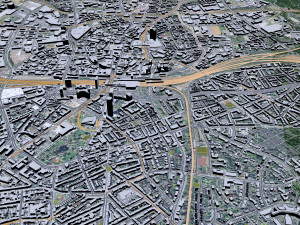 Essen city Germany 40km 3D Modell