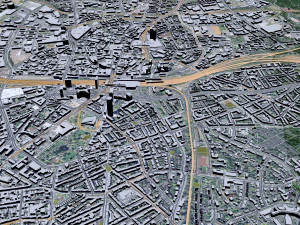 Essen city Germany 40km 3D Model