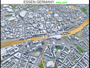 Essen city Germany 40km 3D 模型
