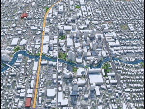 Fort Lauderdale city Florida USA 40km Modelo 3D