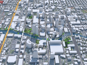 Fort Lauderdale city Florida USA 40km Modelo 3D