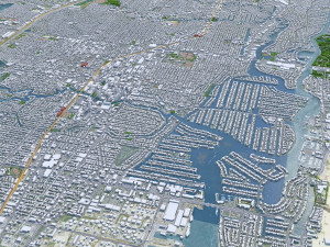 Fort Lauderdale city Florida USA 40km Modelo 3D