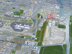 Fort Lauderdale city Florida USA 40km Modelo 3D