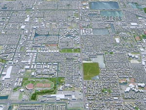 Fort Lauderdale city Florida USA 40km Modelo 3D