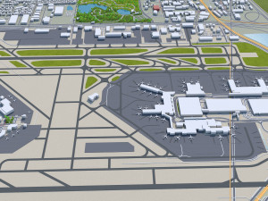 Fort Lauderdale city Florida USA 40km Modelo 3D