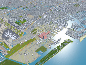 Fort Lauderdale city Florida USA 40km Modelo 3D