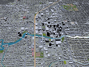 Fort Lauderdale city Florida USA 40km Modelo 3D