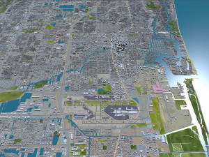 Fort Lauderdale city Florida USA 40km Modelo 3D