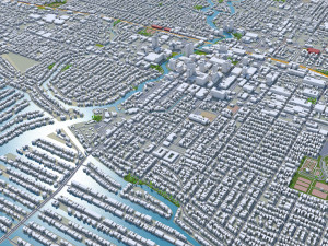 Fort Lauderdale city Florida USA 40km Modelo 3D