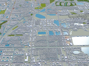 Fort Lauderdale city Florida USA 40km Modelo 3D